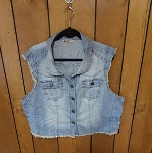 Jean vest cropped